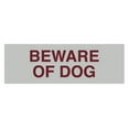 thumbnail image 1 of Basic Beware Of Dog Sign (Light Grey / Burgundy) - Medium, 1 of 5