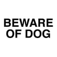 thumbnail image 1 of Basic Beware Of Dog Sign (White) - Large, 1 of 5