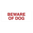 thumbnail image 1 of Basic Beware Of Dog Sign (White/Red) - Large, 1 of 5