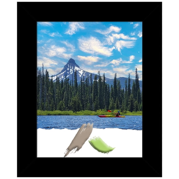 Basic Black Narrow Wood Picture Frame, Photo Frame, Art Frame