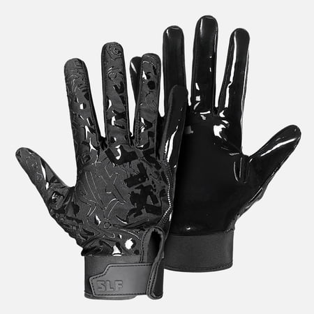 Black Sticky Football Receiver Gloves