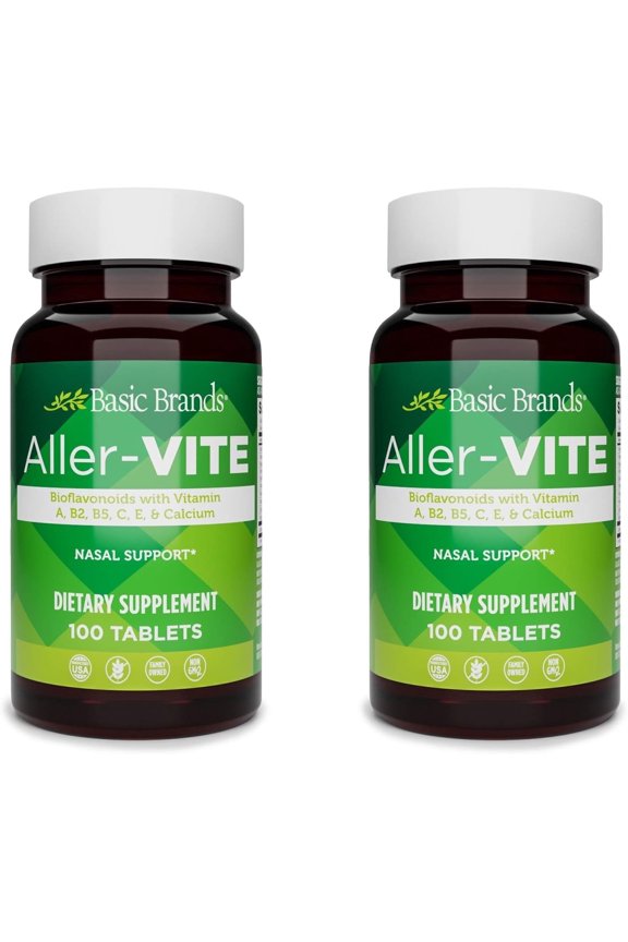 Aller-Vite Bioflavonoid Nasal Support for Itchy Eyes & Runny Nose, 200 Tablets