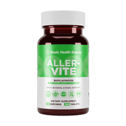 Basic Health Brands Aller-Vite Nasal Support, Bioflavonoids, Relieves Itchy Nose & Eyes, 100 Tablets