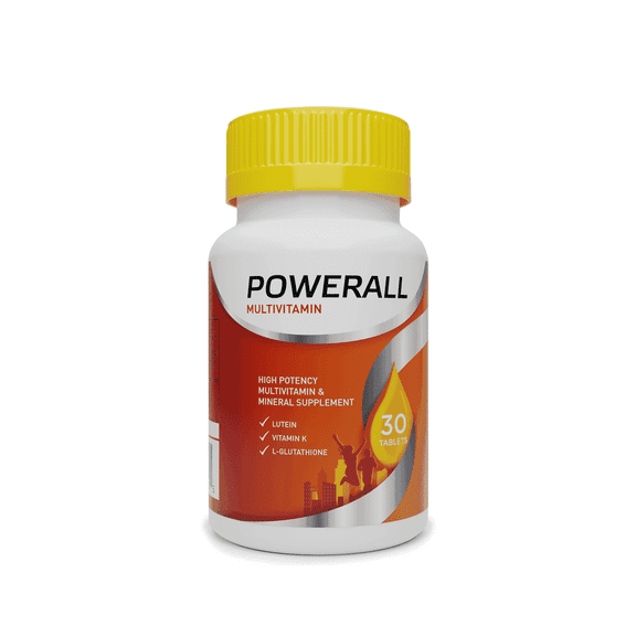 PowerAll Multivitamin for Adults, Immunity, Vision, Bone & Energy Support, 30 Tablets