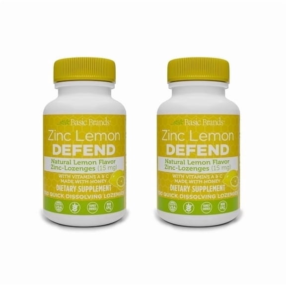 Basic Brands Zinc Lozenges for Immune Support, Cold Relief - 200 Count