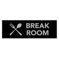 thumbnail image 1 of Basic Break Room Sign (Black / Silver) - Small, 1 of 5