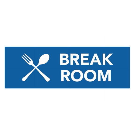 Basic Break Room Sign (Blue) - Large