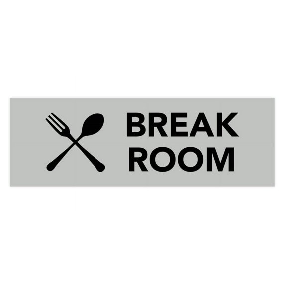 Basic Break Room Sign (Lt Gray) - Medium