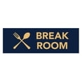 thumbnail image 1 of Basic Break Room Sign (Navy Blue/Gold) - Small, 1 of 5