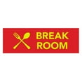 thumbnail image 1 of Basic Break Room Sign (Red/Yellow) - Large, 1 of 5