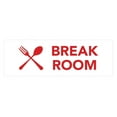 thumbnail image 1 of Basic Break Room Sign (White/Red) - Small, 1 of 5