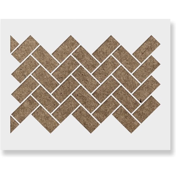 Basic Brick Angle Pattern Wall Stencil - Decorate Your Home for Less - Use This Large Wall Stencil to Add A Designer Touch to Your Room!