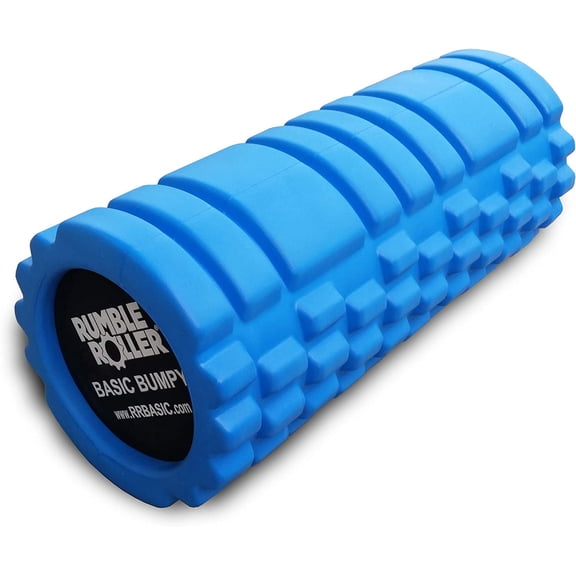 Basic Bumpy Foam Roller, Solid Core EVA Foam Roller with Grid/Bump Texture for Deep Tissue Massage and Self-Myofascial Release