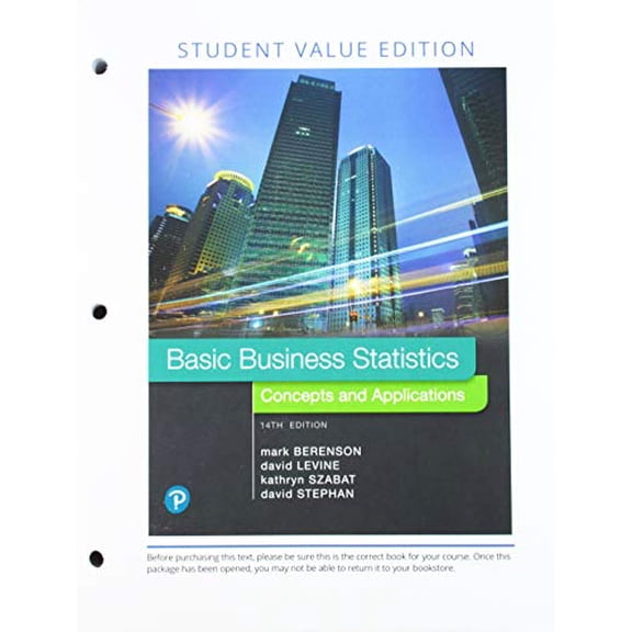 Pre-Owned Basic Business Statistics, Loose Leaf Edition Plus MyLab Statistics with Pearson eText -- 24 Month Access Card Package