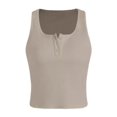 thumbnail image 1 of Basic Button Detailed Crop Top, 1 of 8