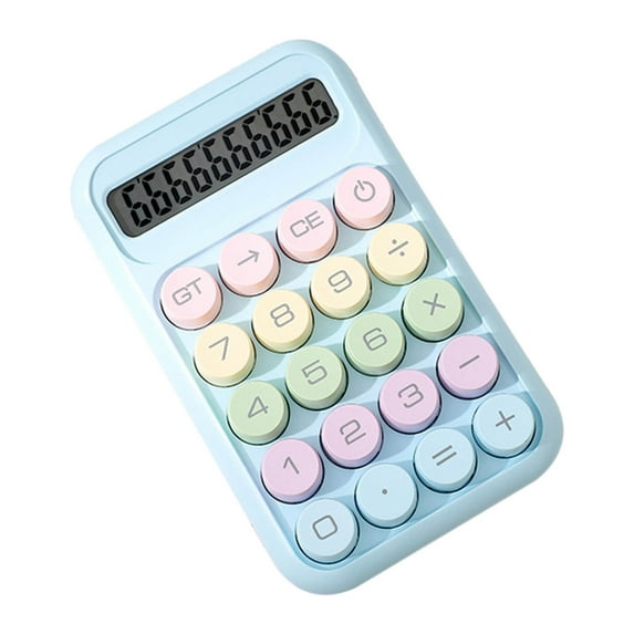 Basic Calculator 8-Digit LCD Display - Digital Desktop Office Calculator Pocket Size for Home Finance & Budgeting(Blue/A)