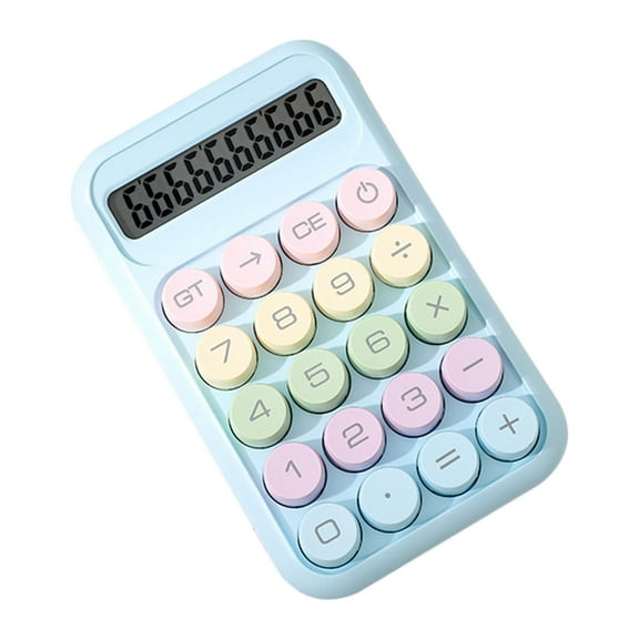 Basic Calculator 8-Digit LCD Display - Digital Desktop Office Calculator Pocket Size for Home Finance & Budgeting(Blue/A)