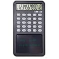 thumbnail image 1 of Basic Calculator Notepad with LCD Writing Tablet, Rechargeable, Lock Button and E-Pen,12 Digit Display, Also Inkless Drawing/Memo Pads/Planning Boards, Hand-held for Daily and Basic Office (Grey), 1 of 7
