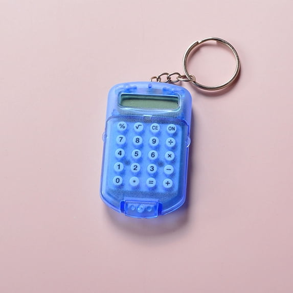 Basic Calculators, Keychain Calculator Small Calculator Keyring Mini Calculator Office Calculator Mini Digital Calculator Calculator Key Ring Portable Electronic Calculator