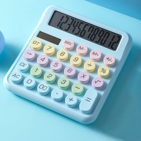Basic Calculators, Solar Calculator High Color Dopamine 12 Bit Mechanical Key Scientific Computer