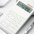 thumbnail image 1 of Basic Calculators, Solar Powered Calculator Large Display And Buttons Clear Large LCD Display For Office School Home And Business Use, 1 of 8