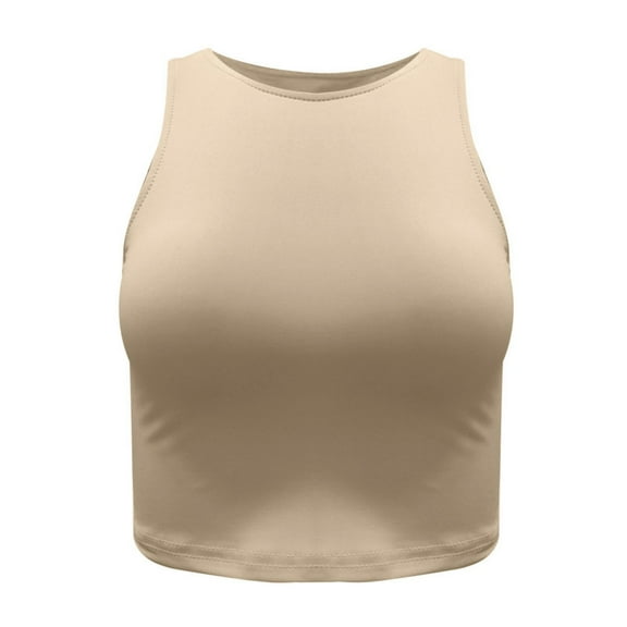 Basic Camisole For Women Tanks Tops High Neck Racerback Cropped Cute Teen Girls Halter Neck Crop Vest Summer Y2K Going Out Basic Cami Shirt