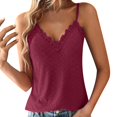 thumbnail image 1 of Basic Camisole For Women Tanks Tops Lace Elegant Solid Color With Floral Embroidery Blouse For Ladies Basic Casual Slim Layering Top, 1 of 9