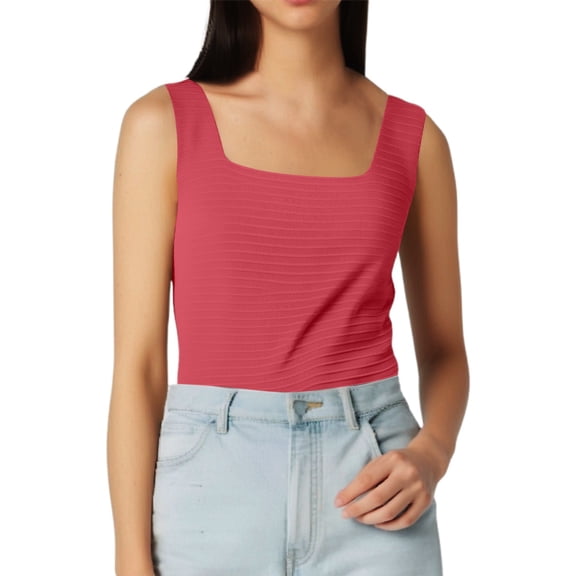 Basic Camisole For Women Tanks Tops Ladies Solid Color Square Neck Fitted Knit Backless 2025 Slim Fitted Basic Layering Shirts