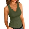 thumbnail image 1 of Basic Camisole For Women Tanks Tops Ribbed V V Neck Solid Color Cute Cami Undershirt, 1 of 3