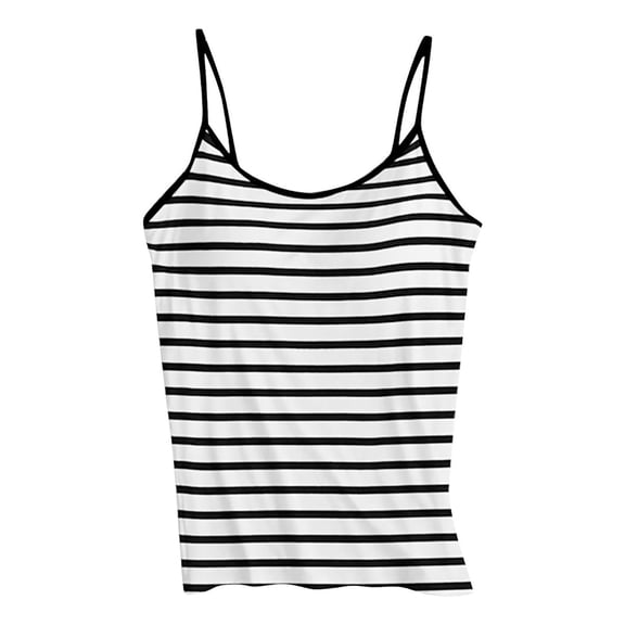Basic Camisole For Women Tanks Tops With Built In Bras 2025 Crew Neck Plus Size Padded Summer Sleeveless Casual Shirts