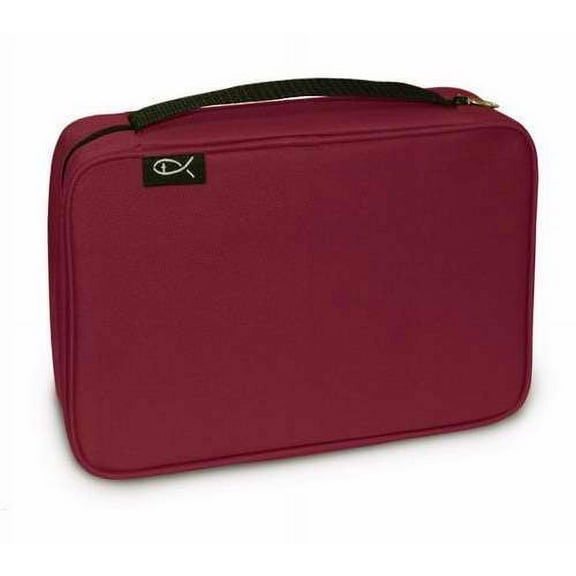Basic Canvas Bible Cover, Burgundy, Compact