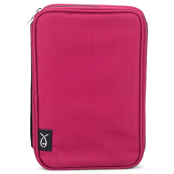 Basic Canvas Bible Cover, Pink, Medium