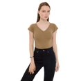 thumbnail image 1 of Basic Cap-Sleeve V-Neck T-Shirt, 1 of 5