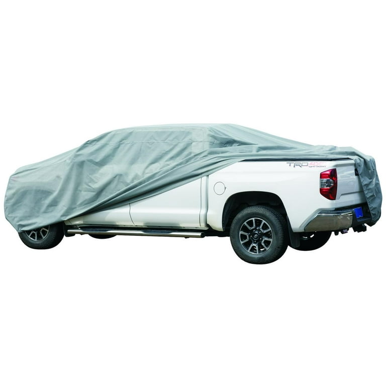 Basic Car Cover,Grey,Auto Truck Cover XL,240X70X57', Indoor/UV and Sun  Proof, Water-Resistant
