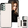thumbnail image 1 of Basic Case for Samsung Galaxy A53 with Card Holder & Kickstand, Minimalist Luxury PU Leather Magnetic Closure Protective Wallet Case Cover for Samsung Galaxy A53 White-SK, 1 of 14