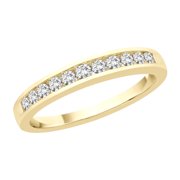 Basic Channel Set Diamond Ring in 14K Yellow Gold 1/2 cttw