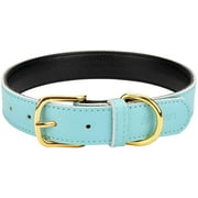 Basic Classic Padded Leather Pet Collars for Cats Puppy Small Medium Dogs