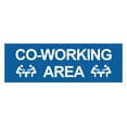 thumbnail image 1 of Basic Co-Working Area Sign (Blue) - Small, 1 of 5