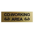 thumbnail image 1 of Basic Co-Working Area Sign (Brushed Gold) - Small, 1 of 5