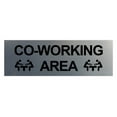 thumbnail image 1 of Basic Co-Working Area Sign (Brushed Silver) - Large, 1 of 5