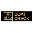 thumbnail image 1 of Basic Coat Check Sign (Black Gold) - Large, 1 of 4