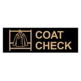thumbnail image 1 of Basic Coat Check Sign (Black /Gold) - Small, 1 of 4