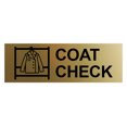 thumbnail image 1 of Basic Coat Check Sign (Brushed Gold) - Large, 1 of 4