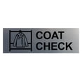 thumbnail image 1 of Basic Coat Check Sign (Brushed Silver) - Large, 1 of 4