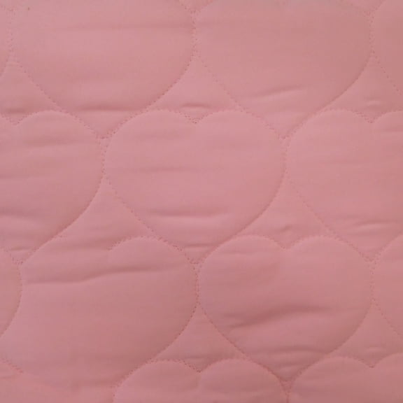 Basic Collection Pink Full Queen Quilt & Shams Set 3 Piece Heart Stitched