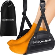 Basic Concepts Airplane Foot Hammock, Memory Foam Airplane Accessories, Adjustable Plane Foot Rest