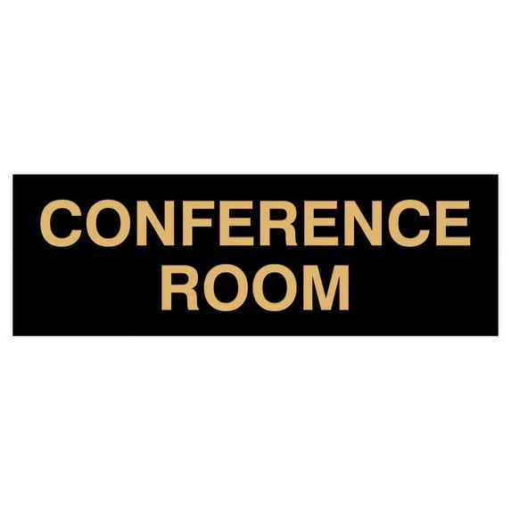 Basic Conference Room Sign (Black Gold) - Large