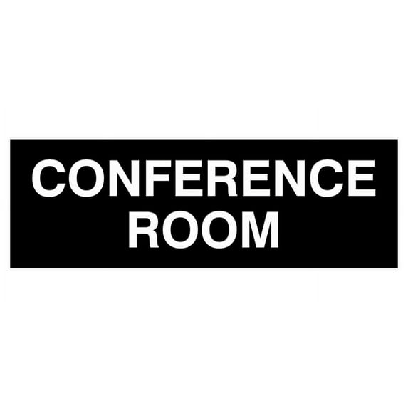 Basic Conference Room Sign (Black) - Medium