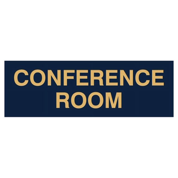 Basic Conference Room Sign (Navy Blue/Gold) - Small