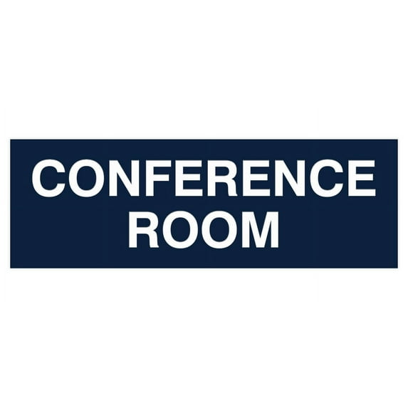 Basic Conference Room Sign (Navy Blue / White) - Small